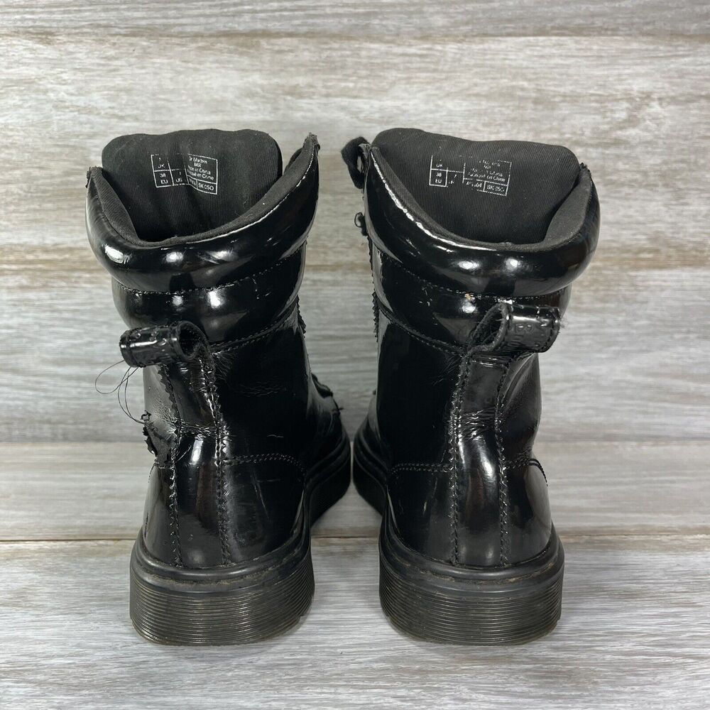 Dr. Martens Women’s Fade Pony Paten Lamper Italian Hair On Leather Boots Size 7 - Picture 5 of 13